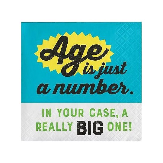 Old Age Humour Small Napkins (Pack of 16) | Old Age Humour Party Supplies
