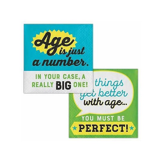 Old Age Humour Small Napkins (Pack of 16) | Old Age Humour Party Supplies
