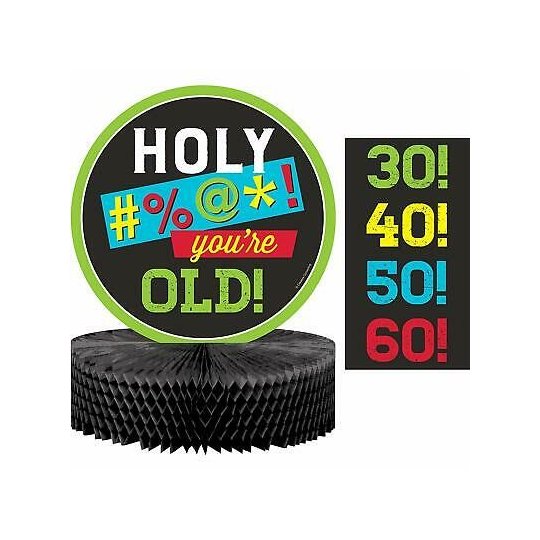 Old Age Humour Table Centrepiece | Old Age Humour Party Supplies