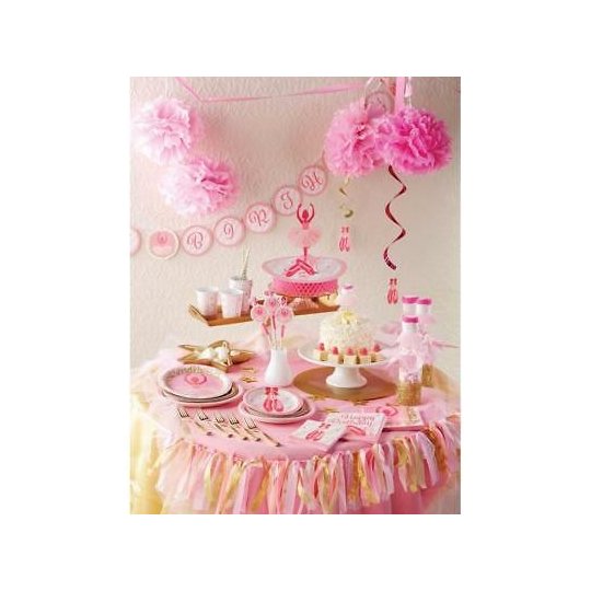 Ballerina Pink Striped Cups (Pack of 8) | Ballerina Party Supplies