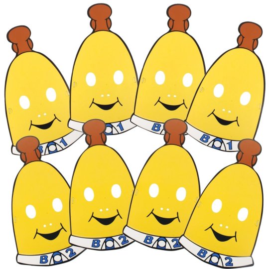 Bananas in Pyjamas Paper Masks (Pack of 8) | Bananas in Pyjamas Party Supplies