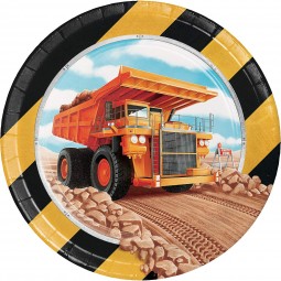 Construction Big Dig Small Plates (Pack of 8) | Construction Party Supplies