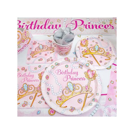 Pink Princess Paper Tiara Crowns (Pack of 6) | Discontinued Party Supplies