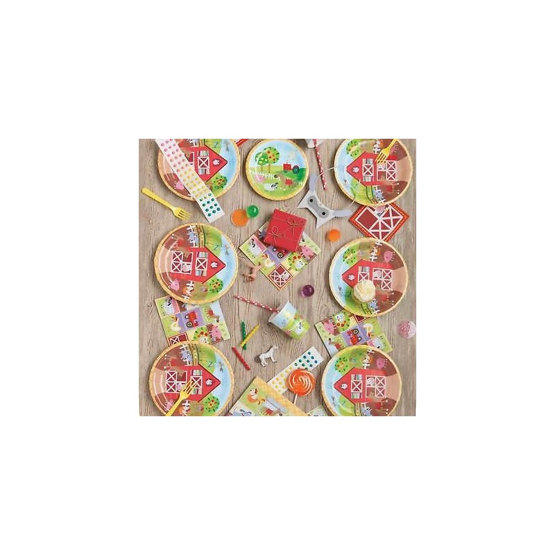 Farm Party Small Plates (Pack of 8) | Farm Party Party Supplies
