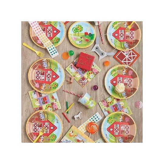 Farm Party Large Plates (Pack of 8) | Farm Party Party Supplies