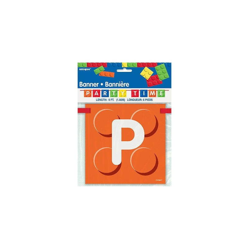 Block Party Time Banner | Lego Party Supplies