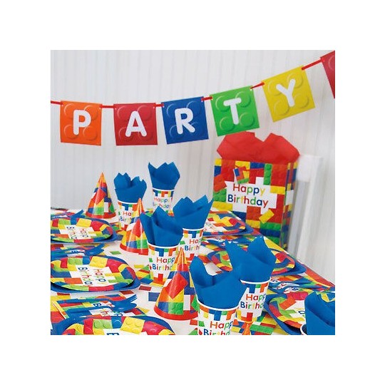 Block Party Time Banner | Lego Party Supplies