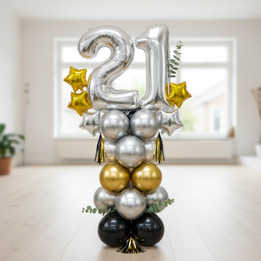 How To Make an Air-Filled Number Balloon Bouquet